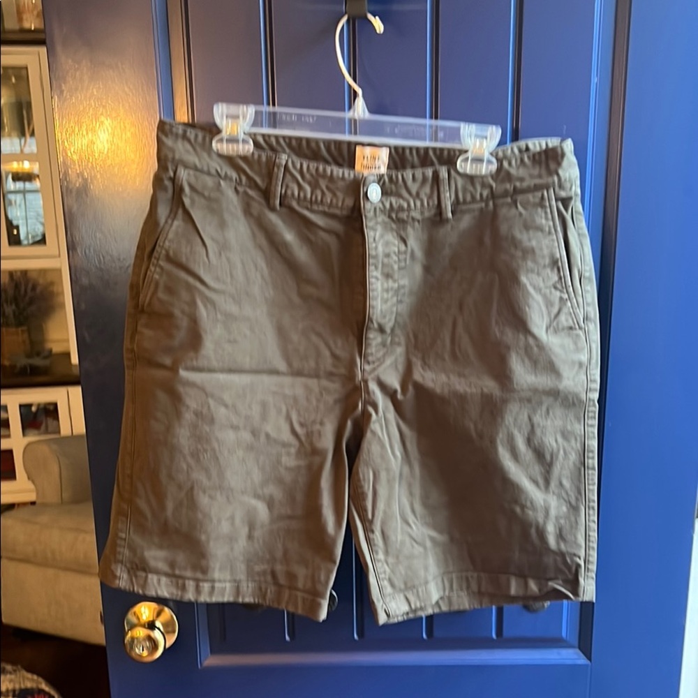 Flint & Tinder Green Flat Front Shorts for Casual Wear